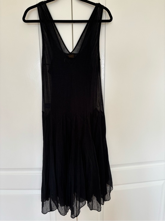 Polo Ralph Lauren Dresses & Skirts - Polo by Ralph Lauren Black Sheer Overlay V-Neck Midi Dress